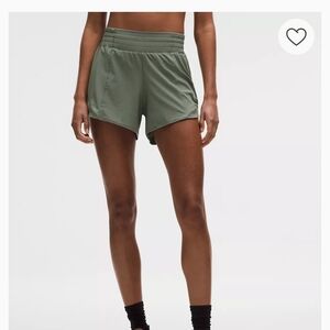 Lululemon Athletica- Hotty Hot HR short SZ 10 Fog Green Athletic Shorts